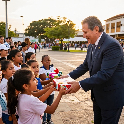 Alcalde Orellana celebró la navidad con niños del cantón Maridueña