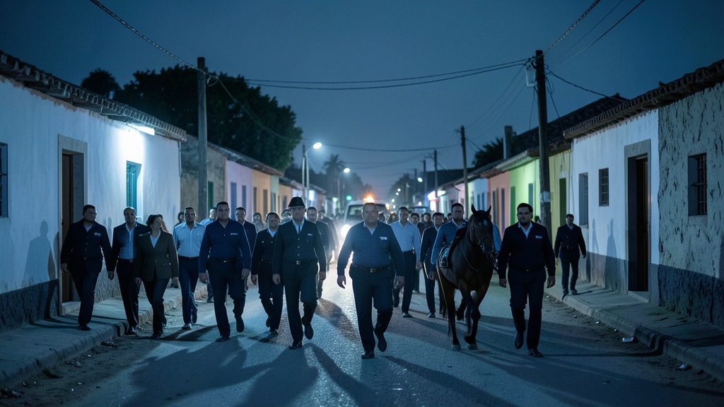 Cientos de marcelinenses marcharon por la paz en una caravana nocturna liderada por el alcalde