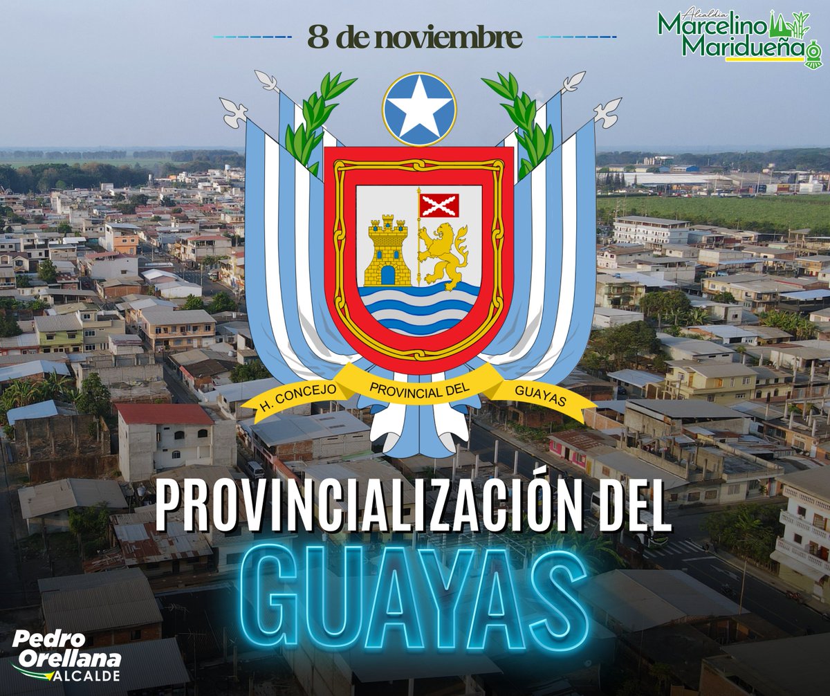 Marcelino Maridueña saludó al Guayas por sus 204 años de provincialización