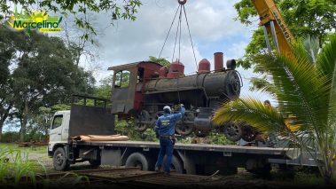 Técnicos del Patrimonio evalúan si locomotora, escultura y tanque son bienes culturales en Coronel Marcelino Maridueña
