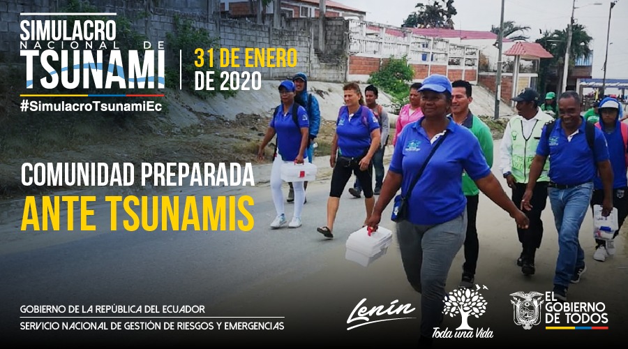 Secretaría de Gestión de Riesgos convoca a simulacros en cantones costeros del Guayas