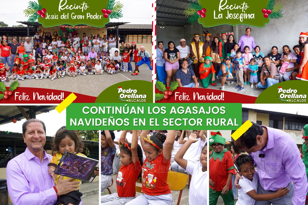 Niños de Jesús del Gran Poder y La Josefina vivieron una jornada navideña con el alcalde Orellana