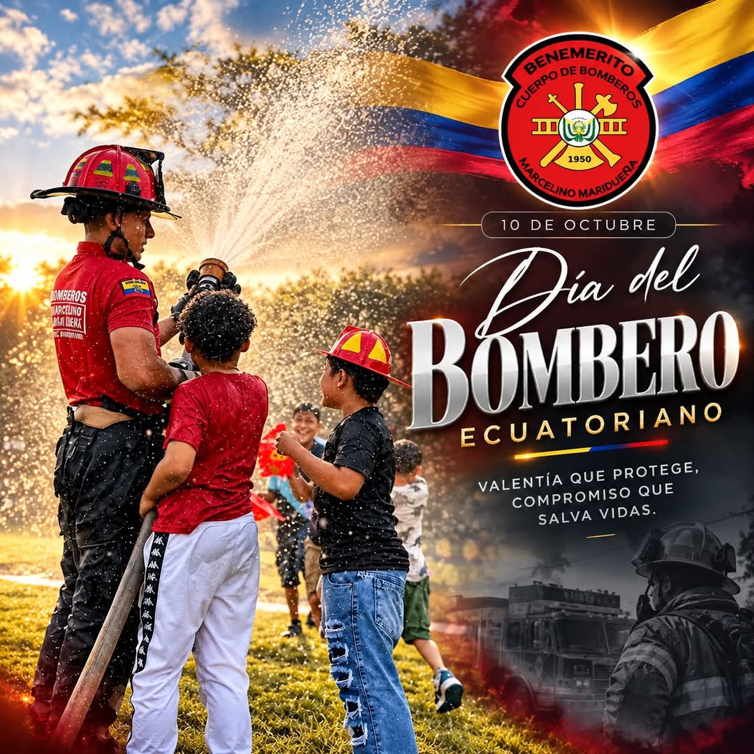 Bomberos de Coronel Marcelino Maridueña honran su vocación el Día del Bombero Ecuatoriano