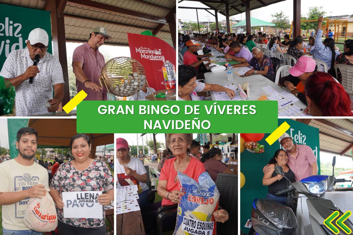 Bingo de Víveres Navideño congregó a cientos en el Parque Ecológico de Marcelino