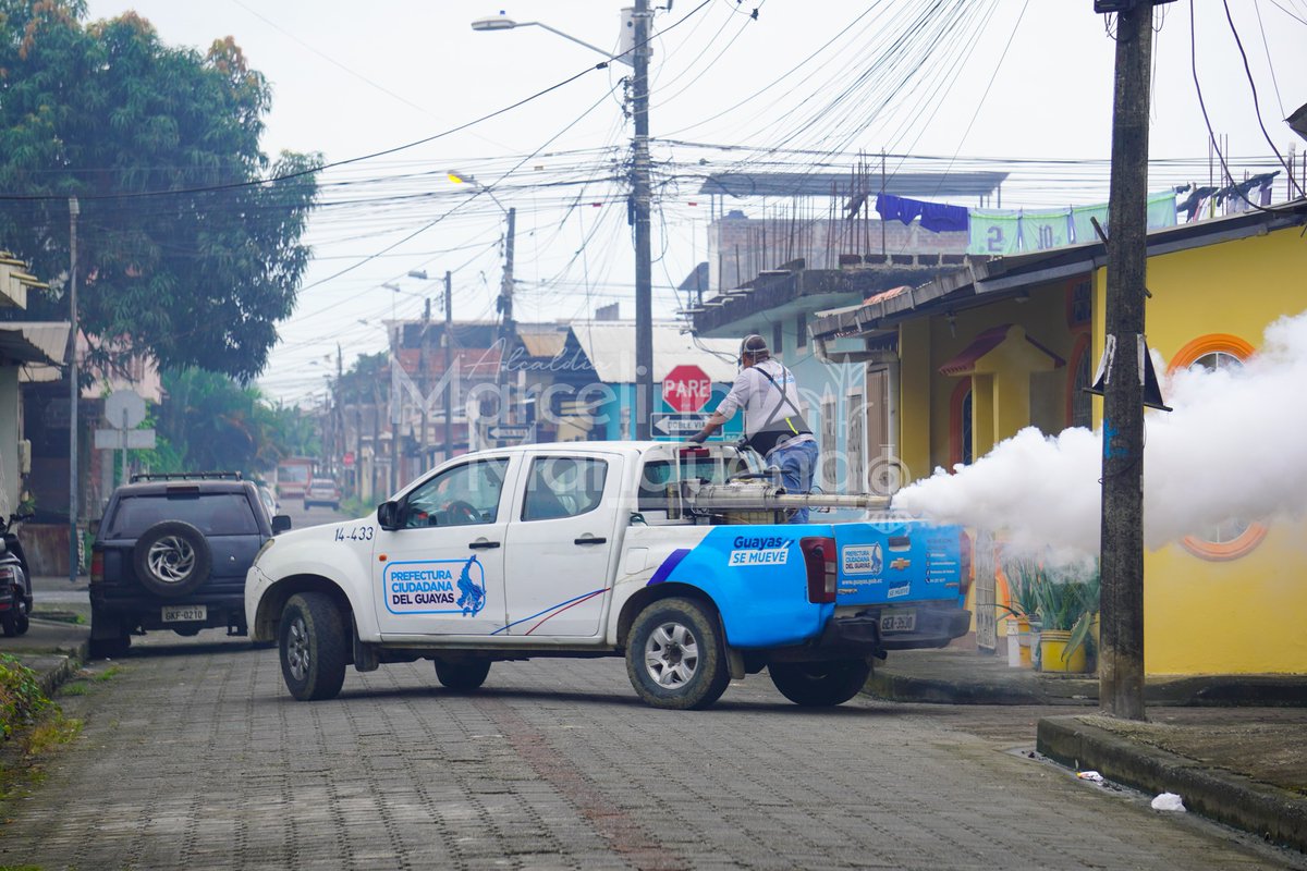 Prefectura del Guayas y Municipio fumigan ciudadelas urbanas de Coronel Marcelino Maridueña