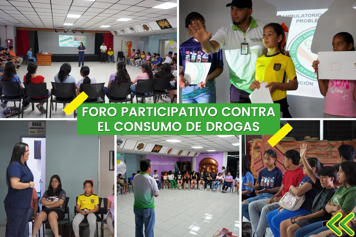 Foro contra las drogas en el barrio de la Escuela Municipal de Coronel Marcelino Maridueña